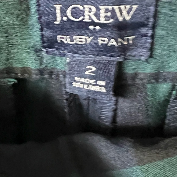 J.CREW Ruby Full Length Pants in Black Watch Tartan Plaid NWT Size 2 - Picture 6 of 7